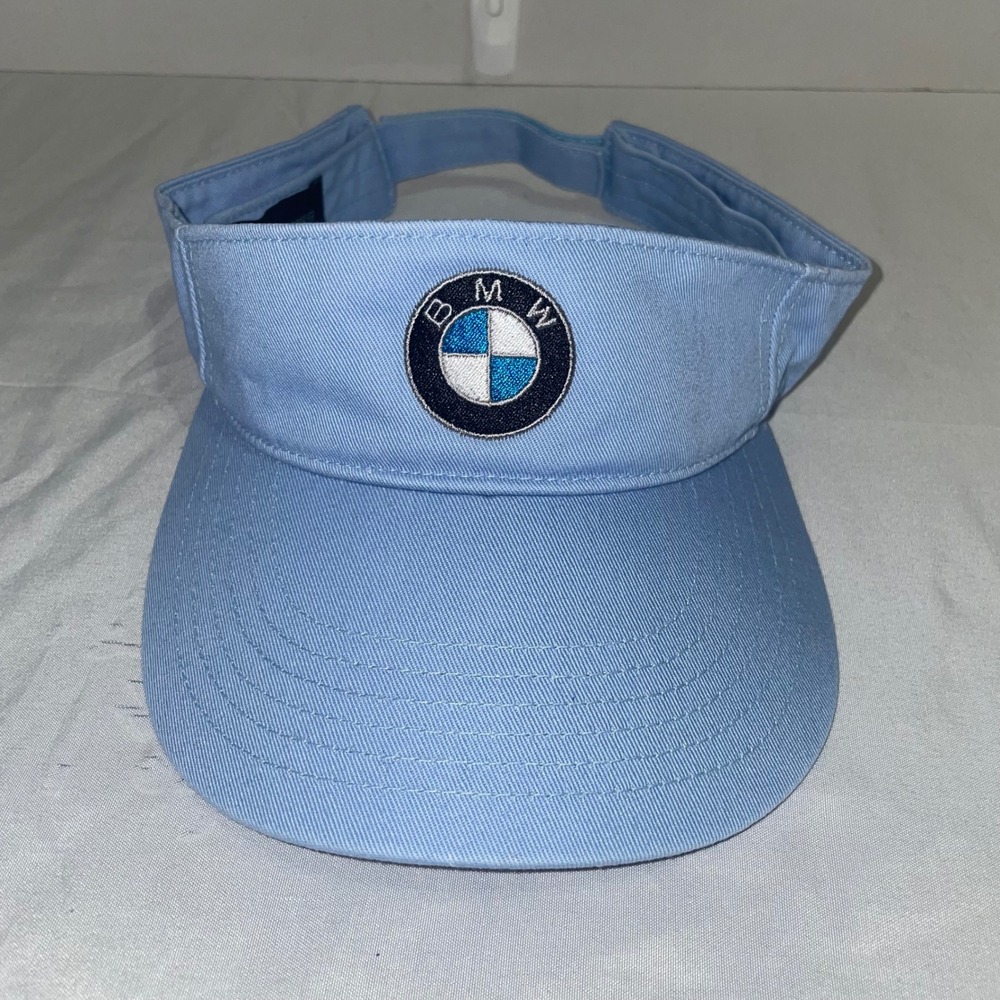 BMW Lifestyle Light Blue Adjustable Golf Sun Visor Hat Embroidered Logo